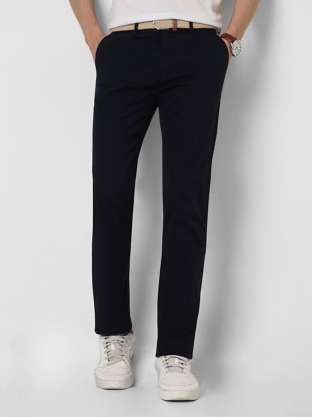 Peter England Casuals Men Super Slim Fit Formal Trouser