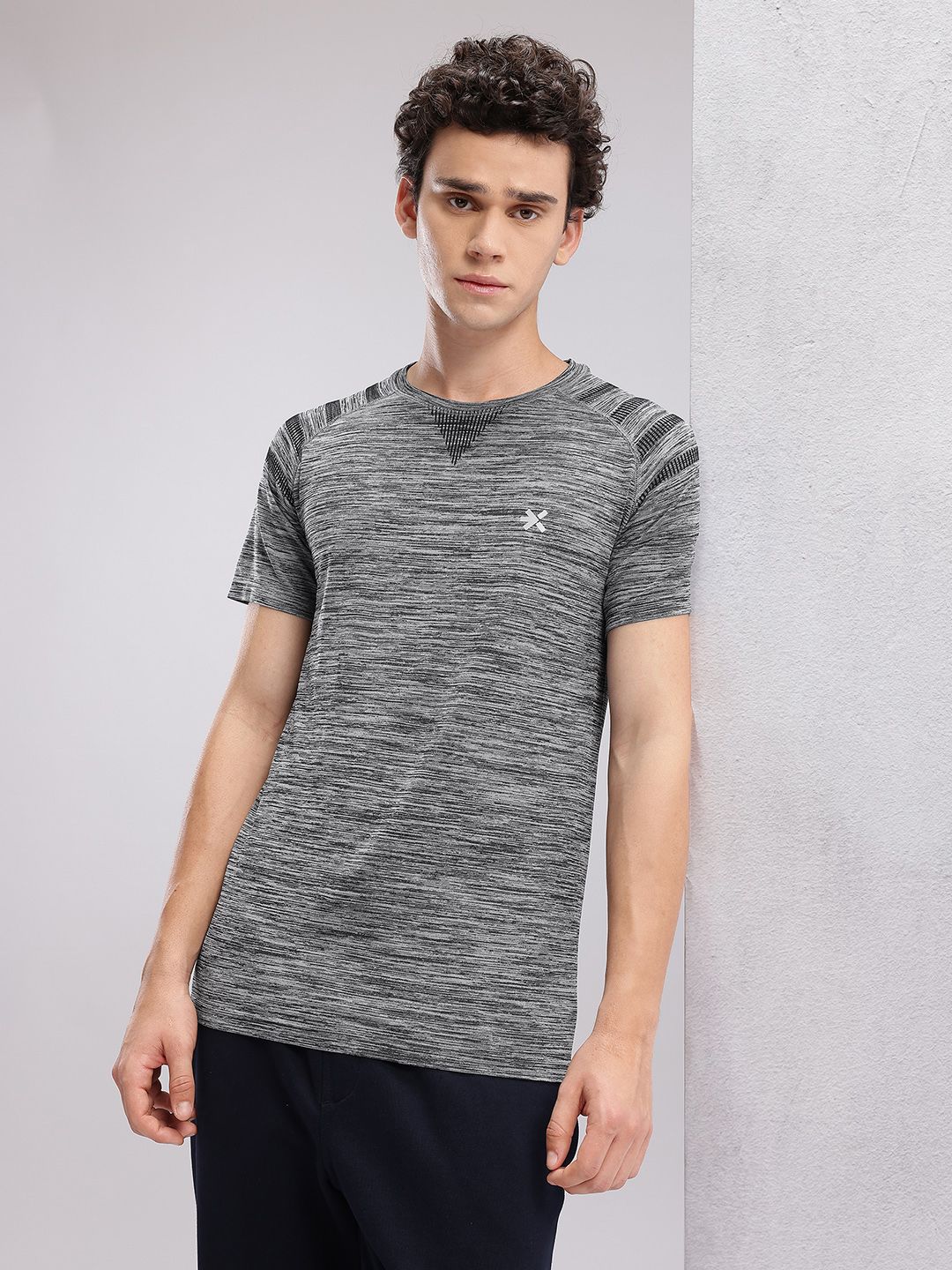 HRX by Hrithik Roshan Men Printed Antimicrobial Rapid-Dry Yoga T-shirt