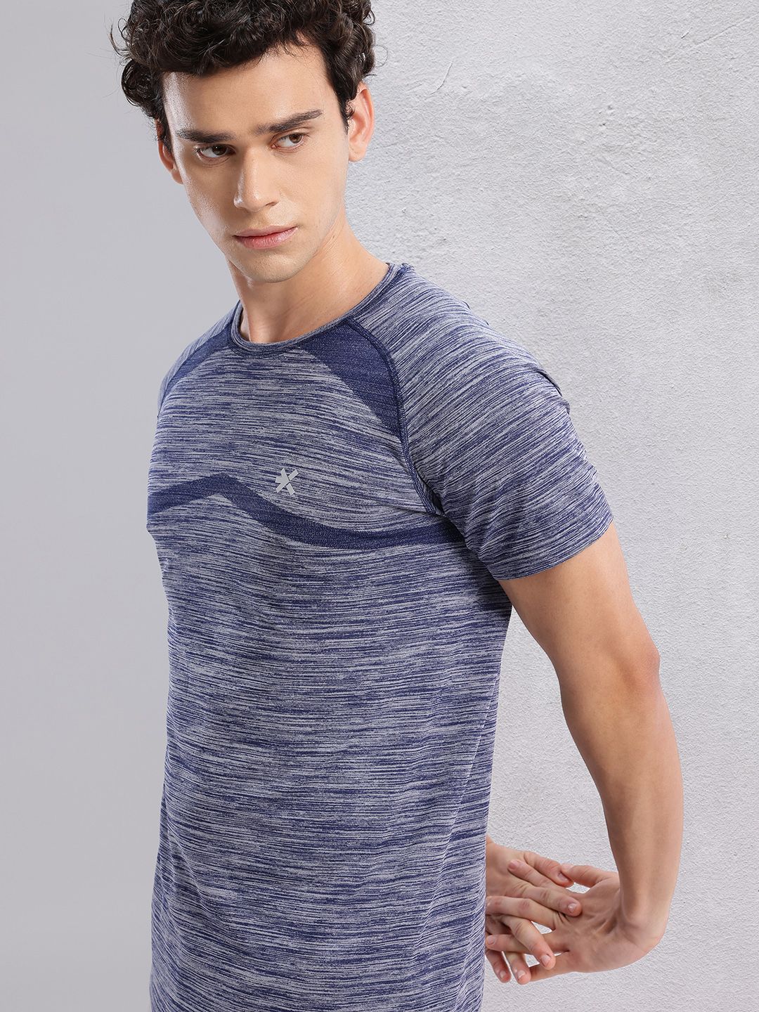HRX by Hrithik Roshan Self Design Seamless Rapid-Dry Running T-shirt