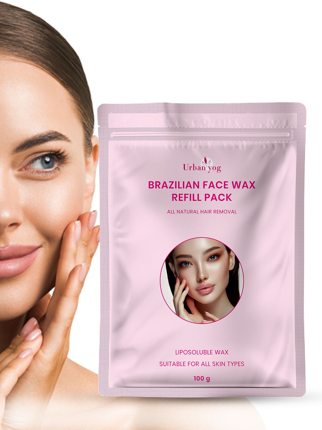 Buy URBANYOG Liposoluble Brazilian Face Wax Refill Pack - 100g