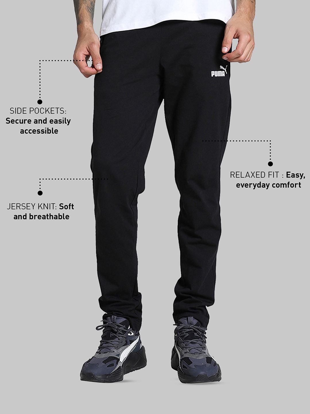 Buy Puma Men Zippered Jersey Pants - Track Pants for Men 32459753