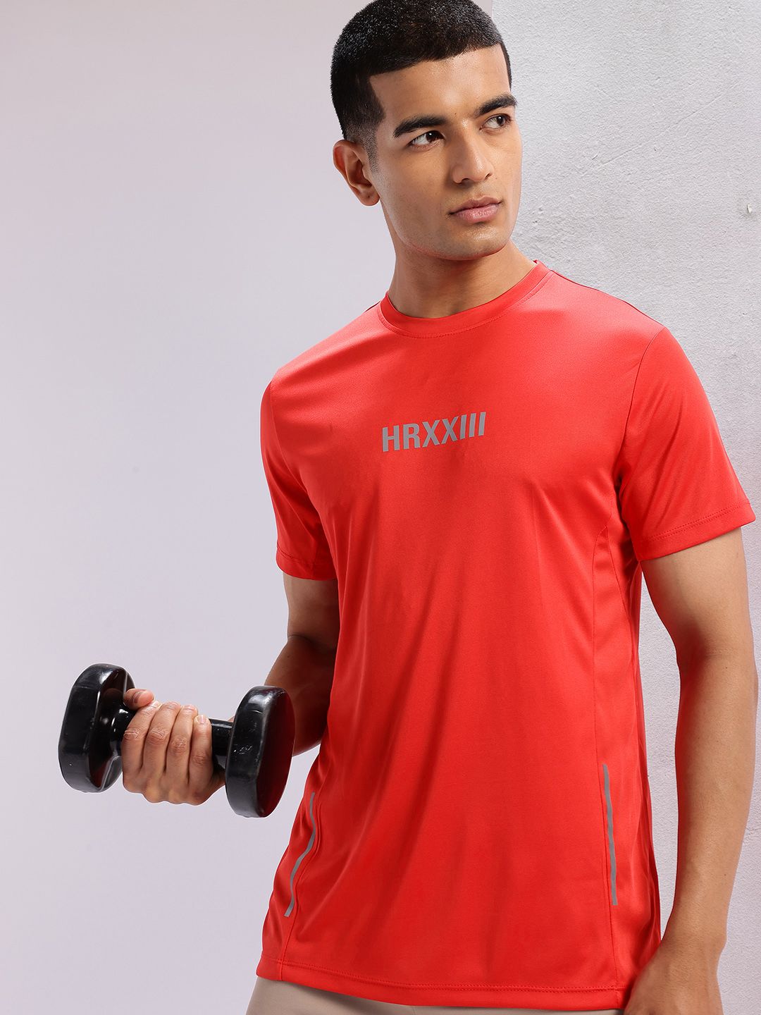HRX by Hrithik Roshan Brand Logo Print Rapid-Dry Training T-shirt