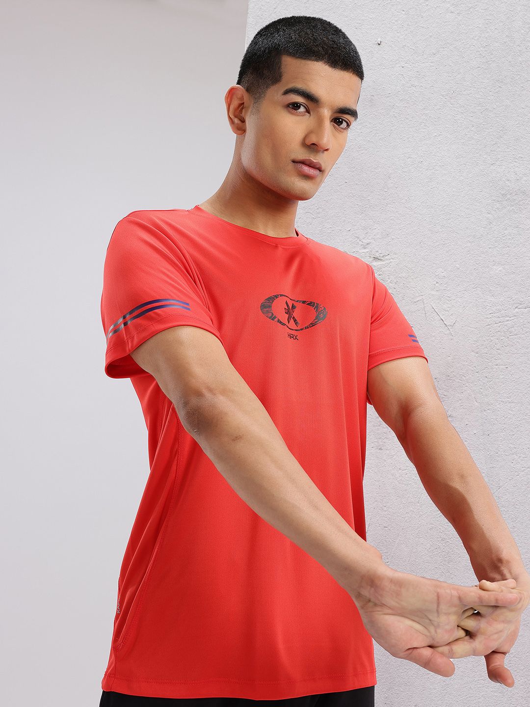 HRX by Hrithik Roshan Brand Logo Printed Rapid-Dry Training T-shirt