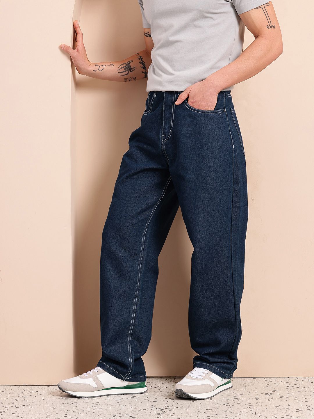 Mast & Harbour Men Relaxed Fit Mid-Rise Jeans