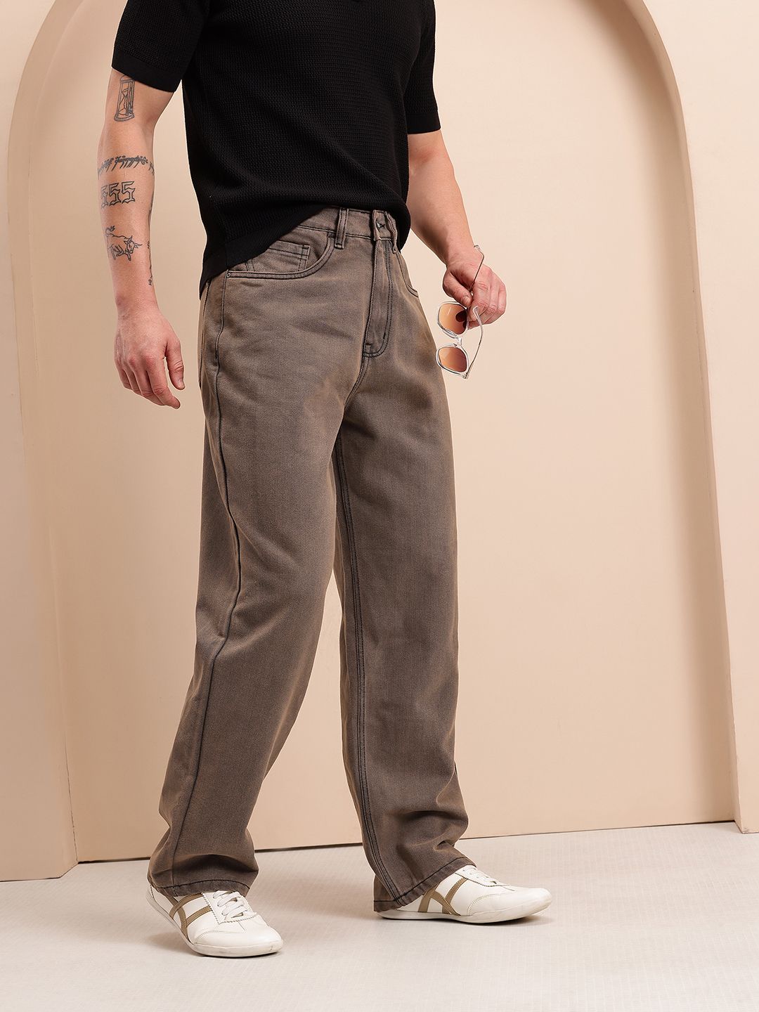 Mast & Harbour Men Relaxed Fit Mid-Rise Jeans