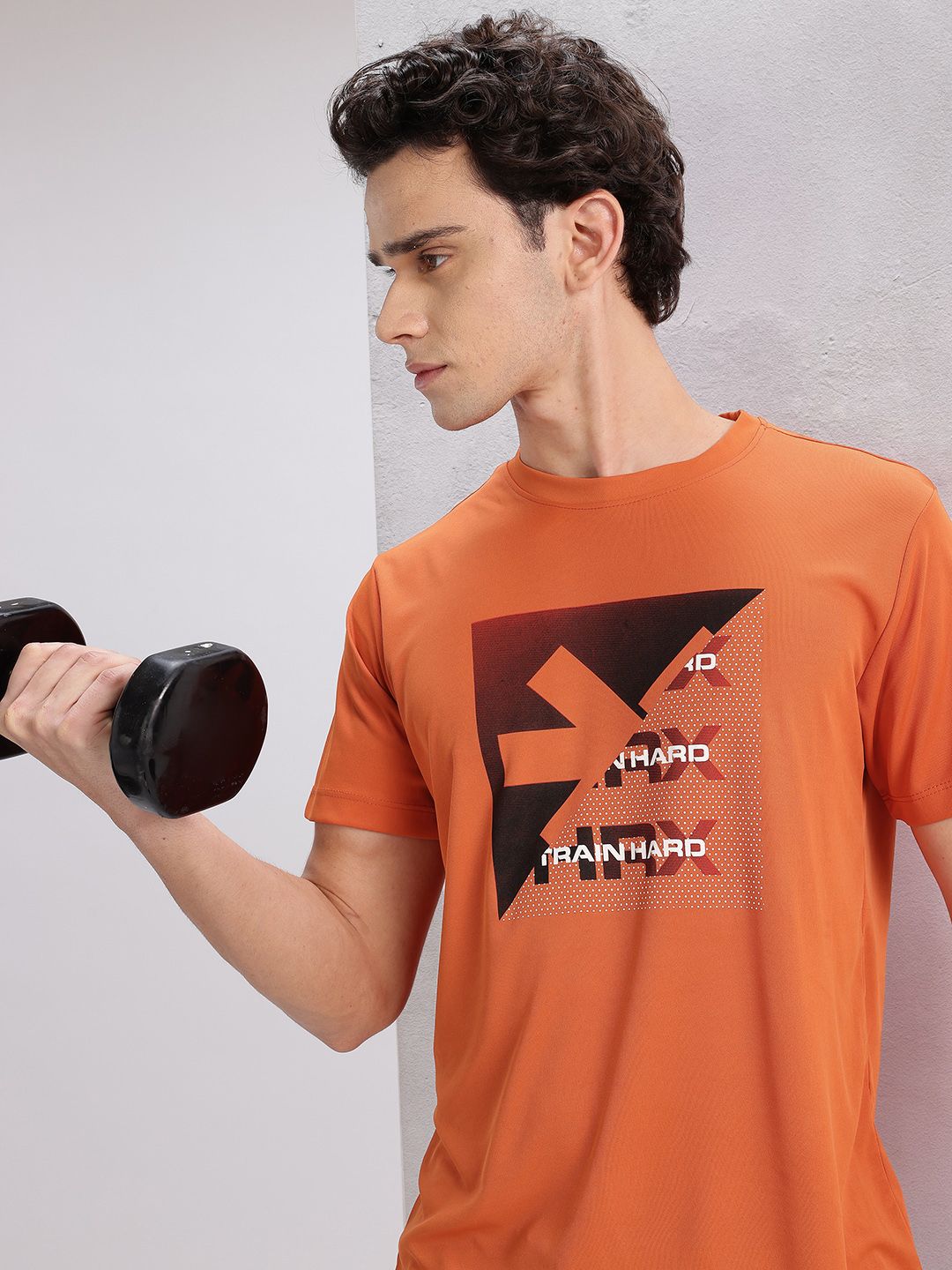 HRX by Hrithik Roshan Brand Logo Printed Training T-shirt