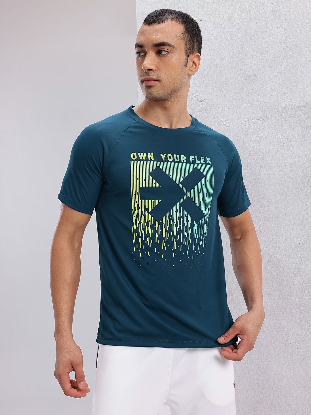 HRX by Hrithik Roshan Brand Logo Print Rapid-Dry Training T-shirt