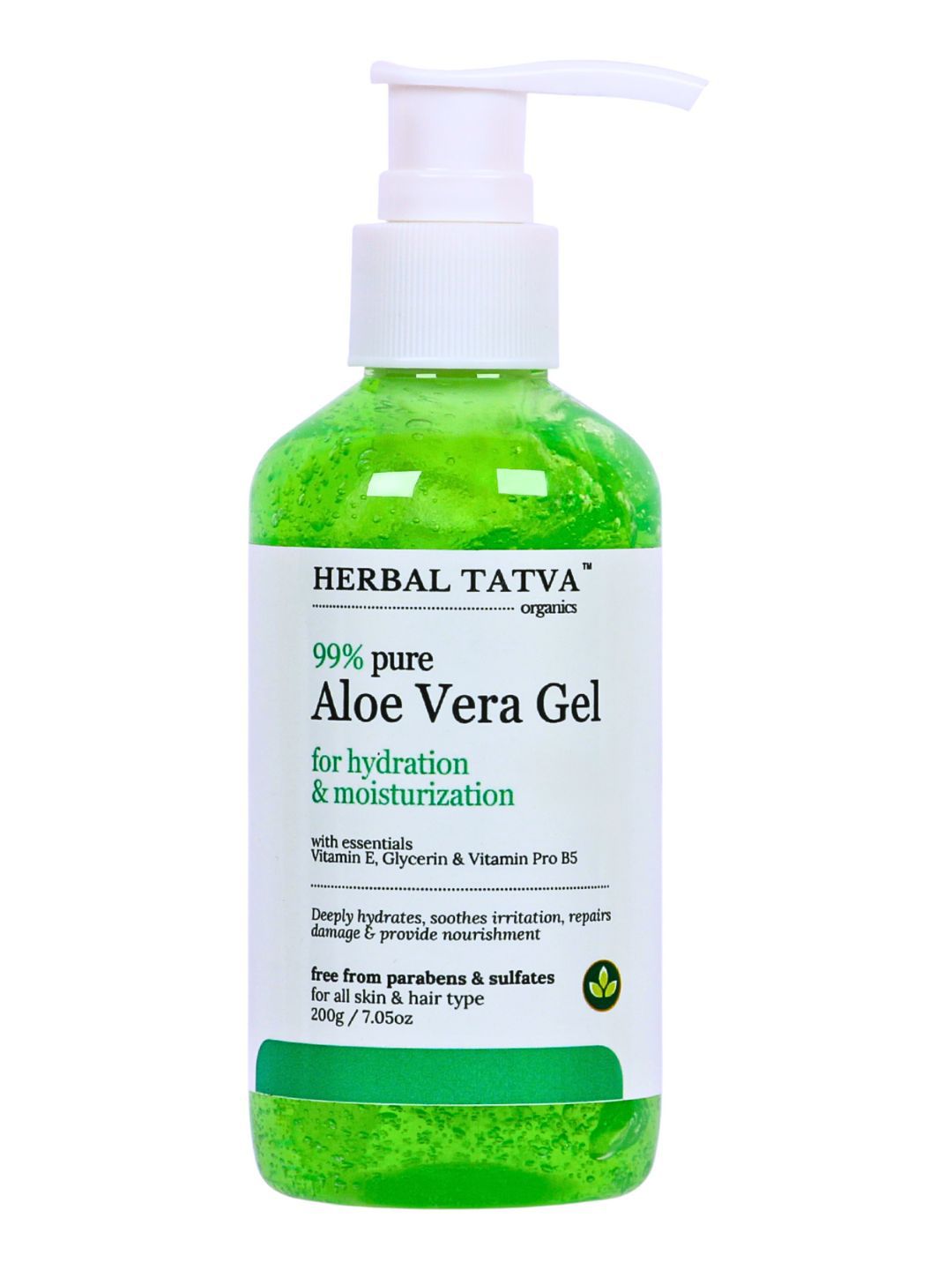 Buy HERBAL TATVA Pure Aloe Vera Gel For Skin & Hair - 200 g - Serum and Gel  for Unisex 32512916 | Myntra