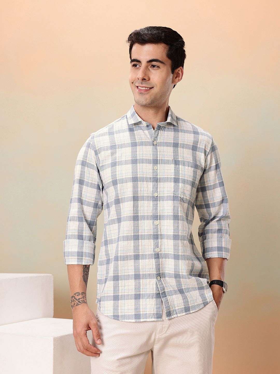 Mast & Harbour Checked Casual Shirt
