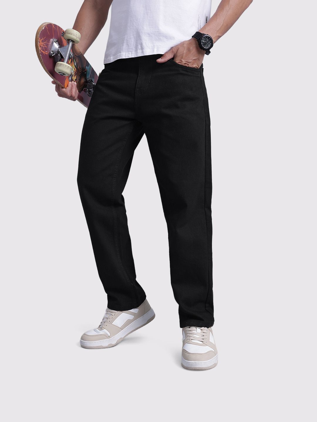 The Roadster Life Co. Men Straight Fit Jens