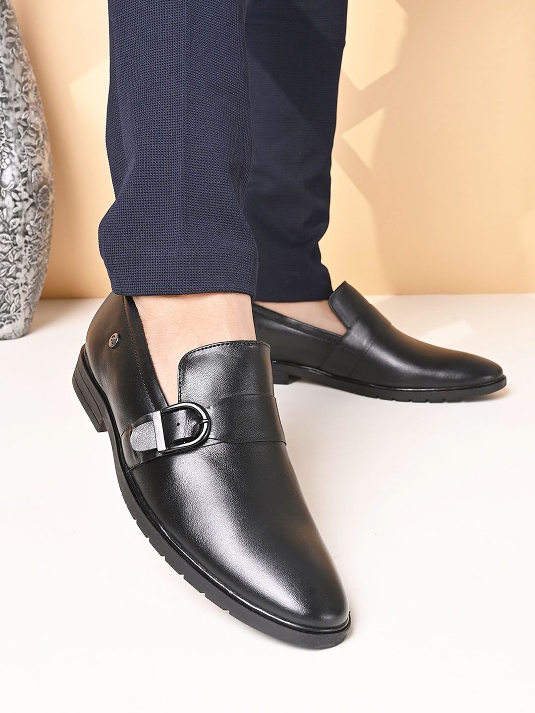 Carlton London Men Leather Monks