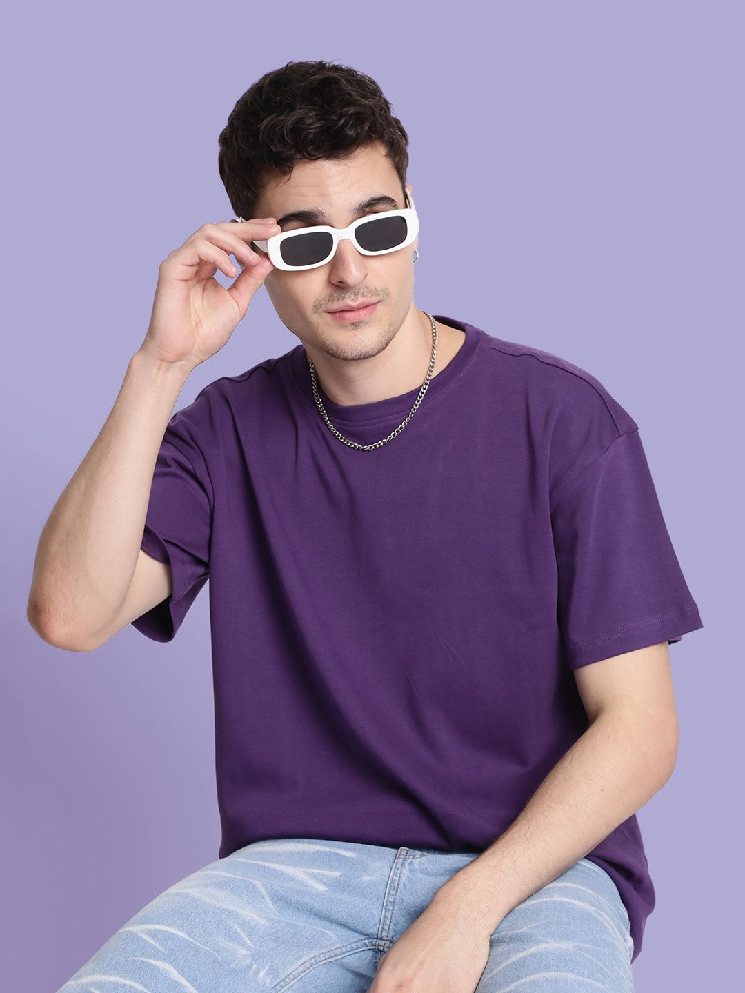 Bene Kleed Men Drop-Shoulder Sleeves Oversized T-shirt