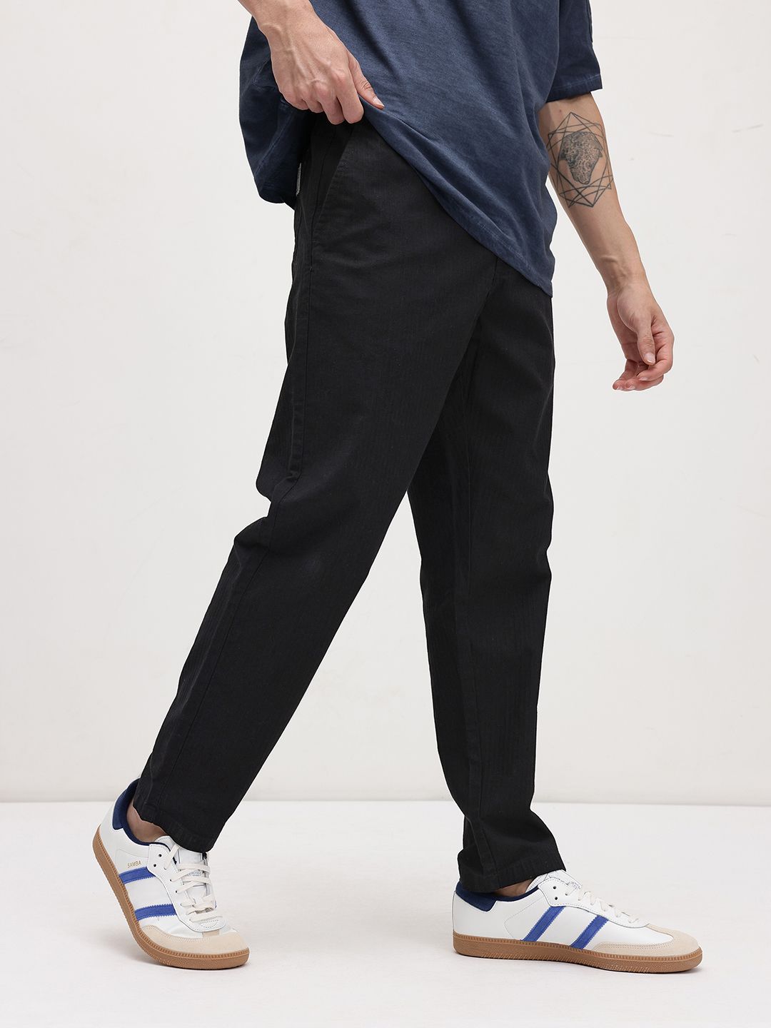 Buy The Roadster Life Co. Men Mid-Rise Pure Cotton Relaxed Fit