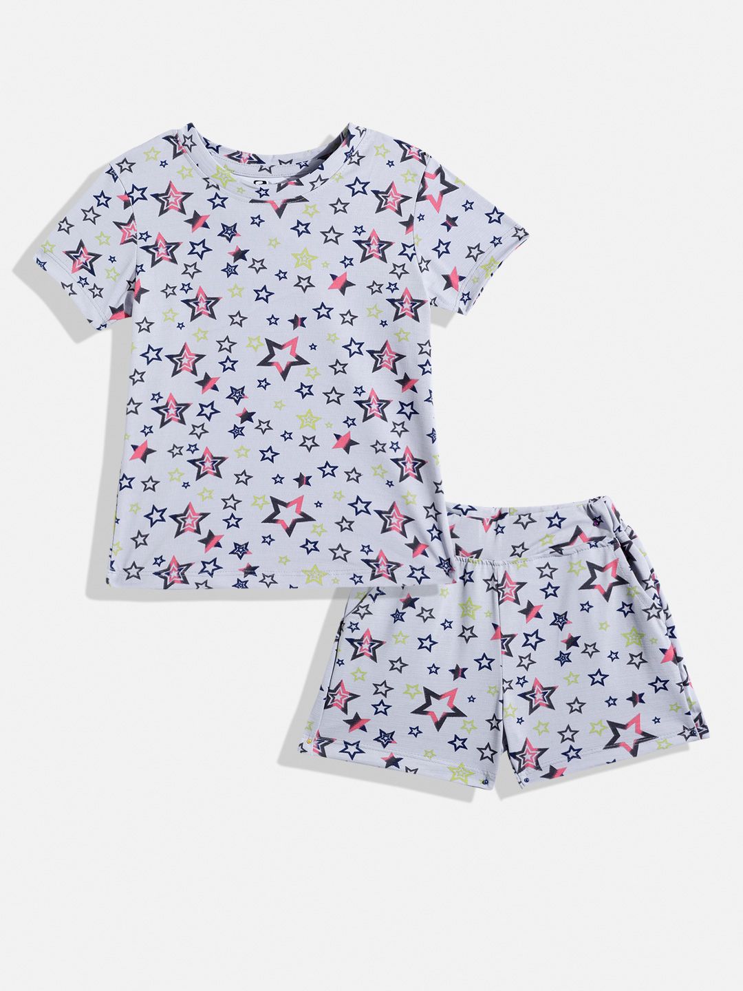 Eteenz Girls Star Print T-shirt with Shorts