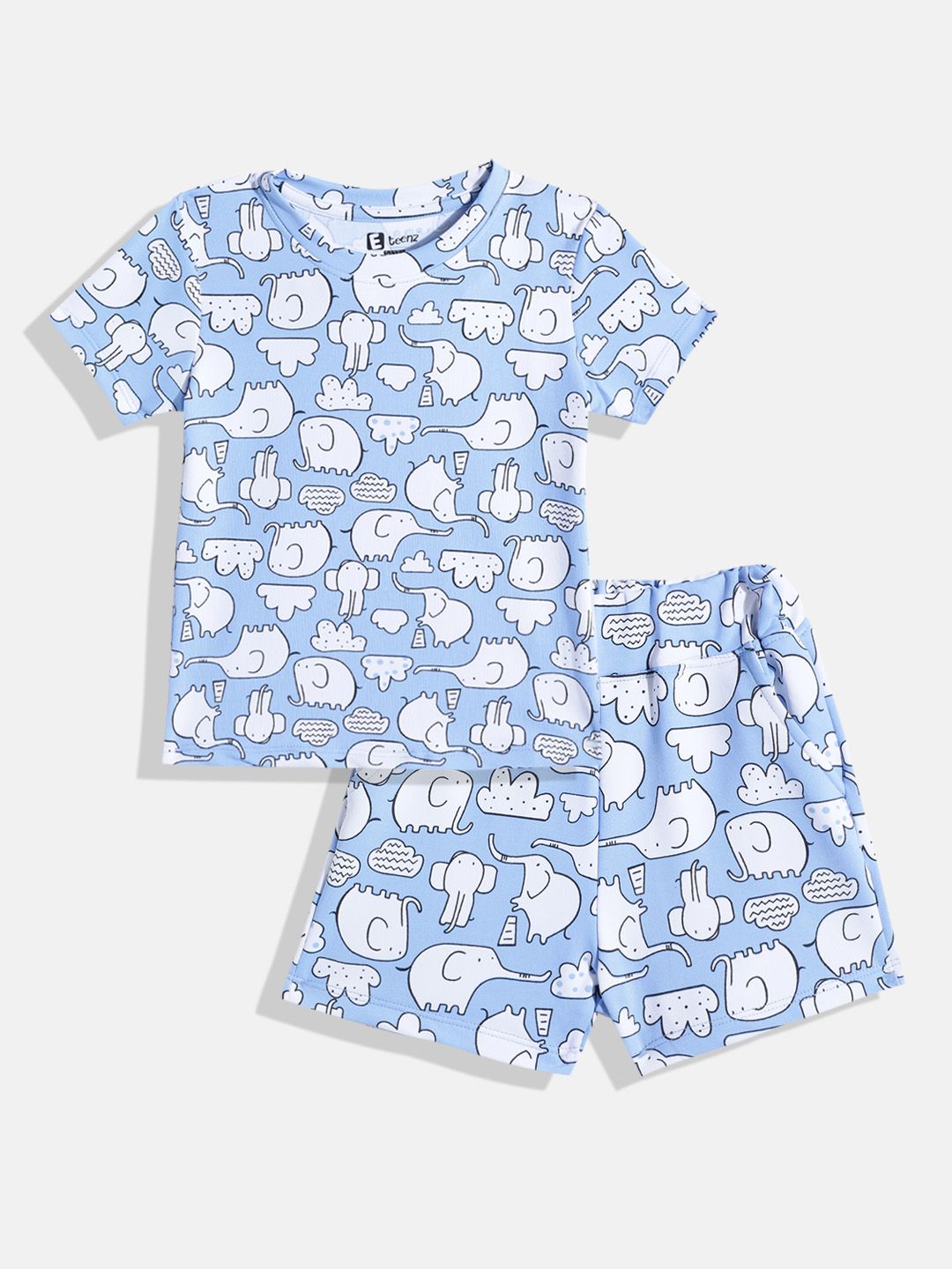 Eteenz Girls Animal Graphic Print T-shirt with Shorts