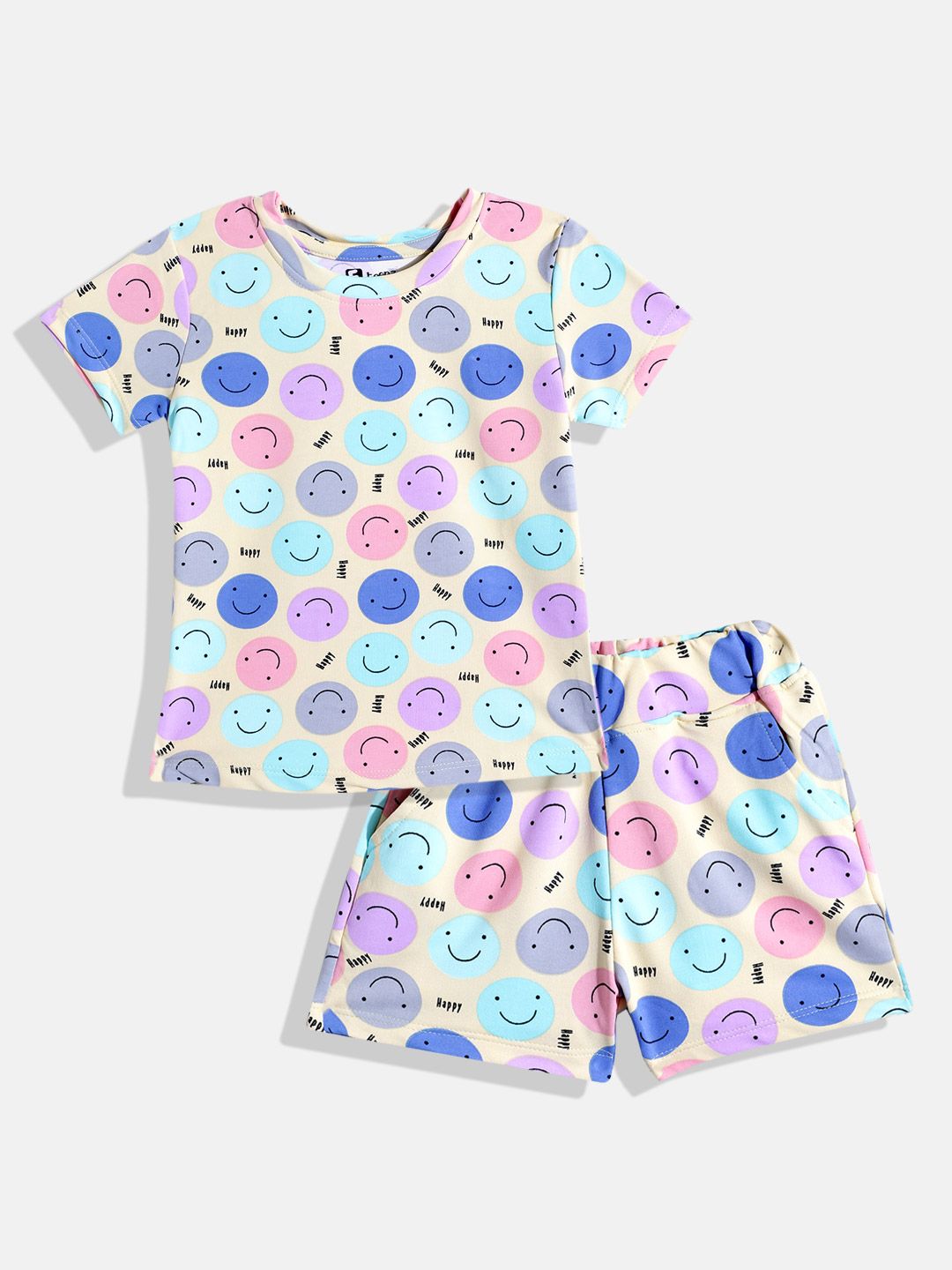 Eteenz Girls Conversational Print T-shirt with Shorts