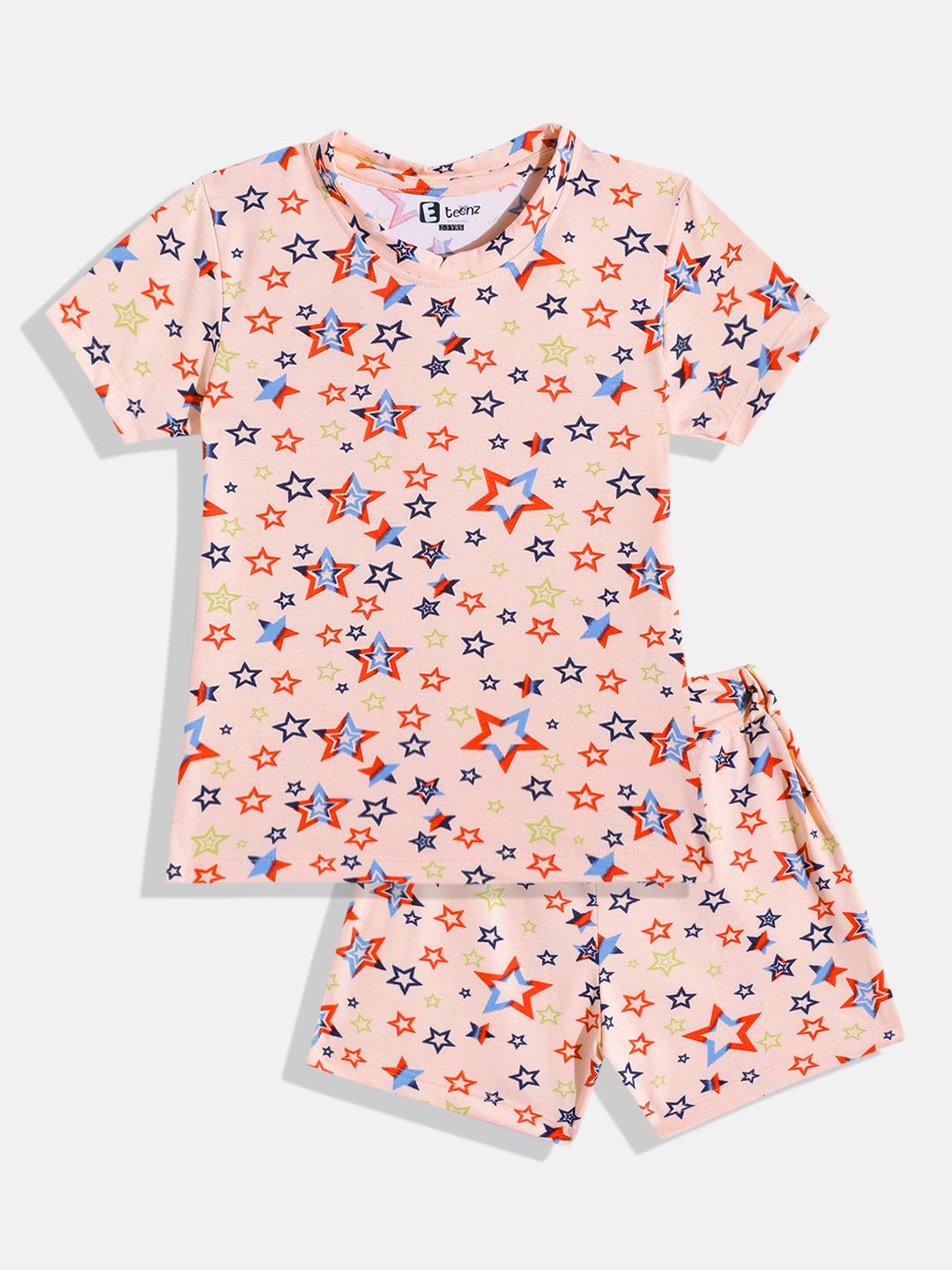 Eteenz Girls Star Print T-shirt with Shorts
