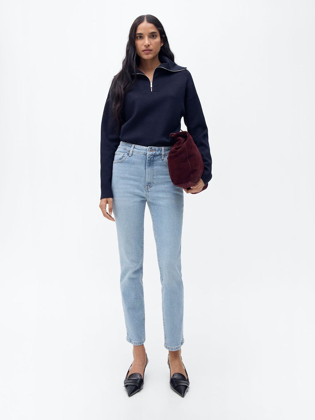 Slim Fit Light Fade Stretchable Cropped Jeans