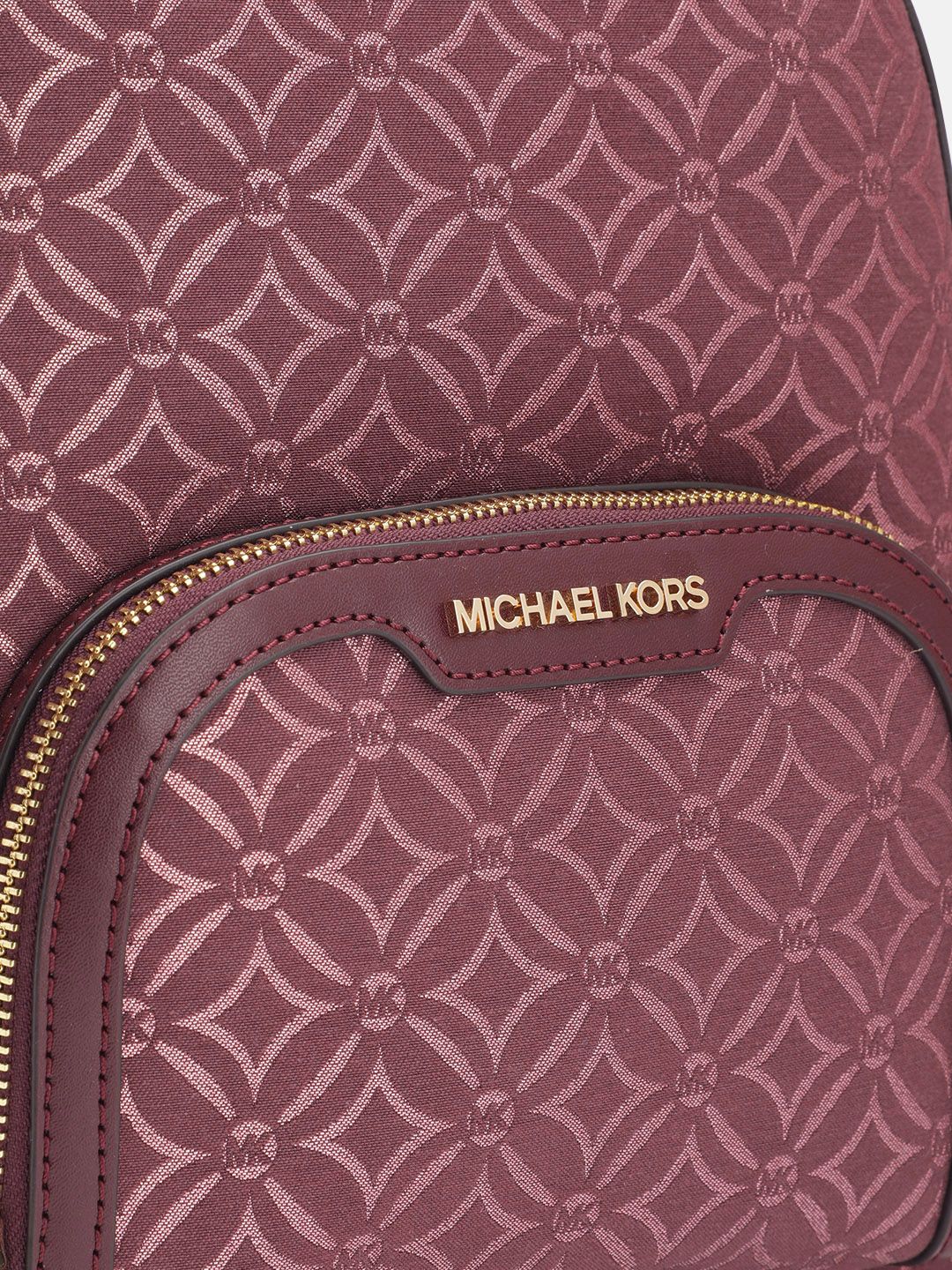 Michael Kors Plum Geometric Backpack Vintage MICHAEL KORS Purple Patterned Canvas | Mercari main image 4