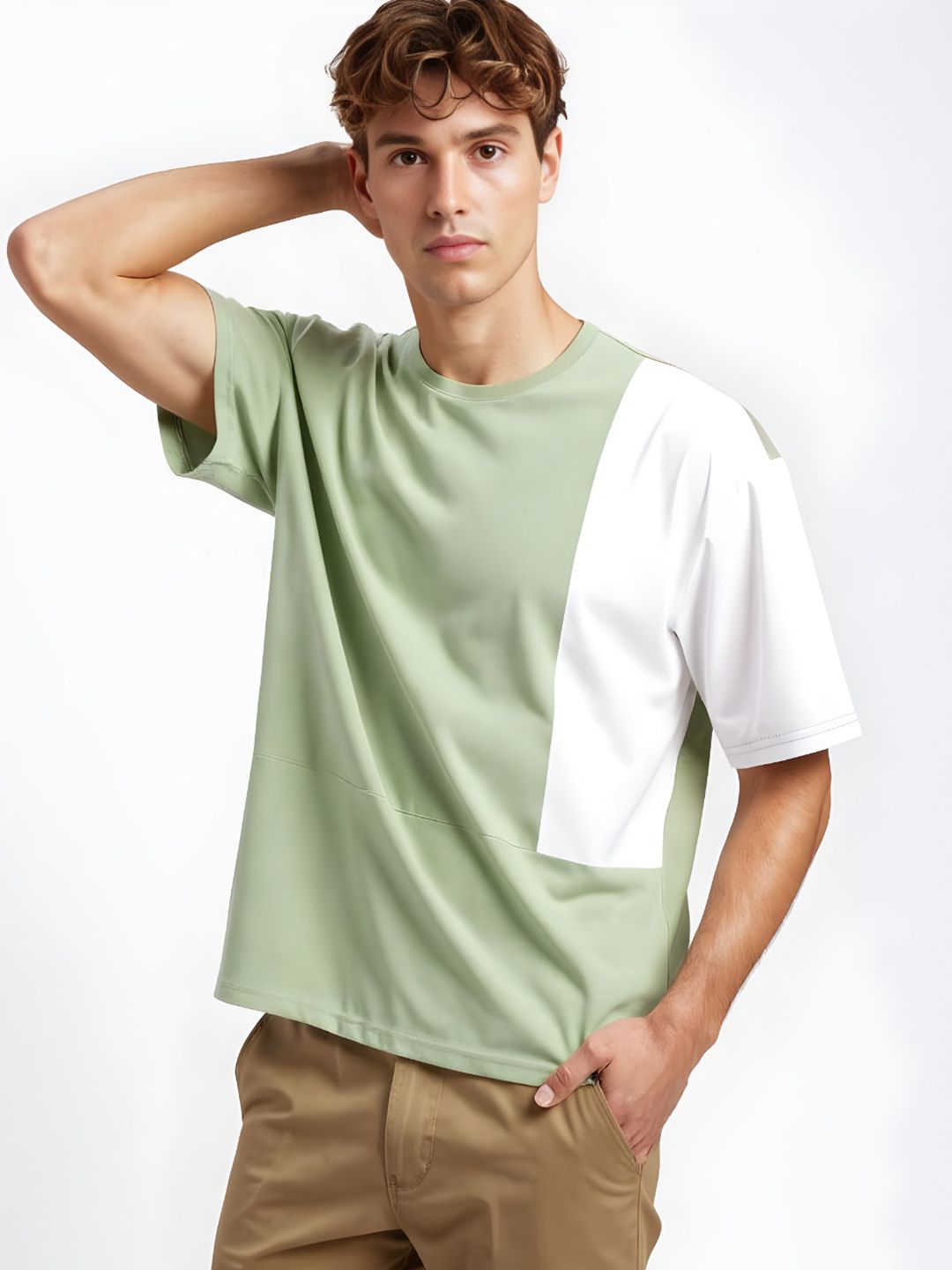 glitchez Colourblock Oversize T-shirt