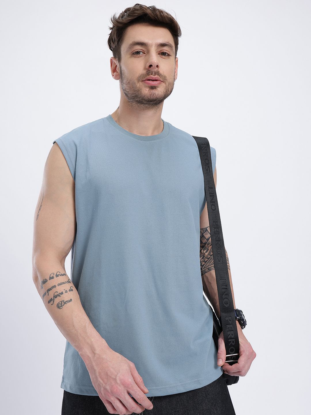 glitchez Sleeveless Oversized T-shirt