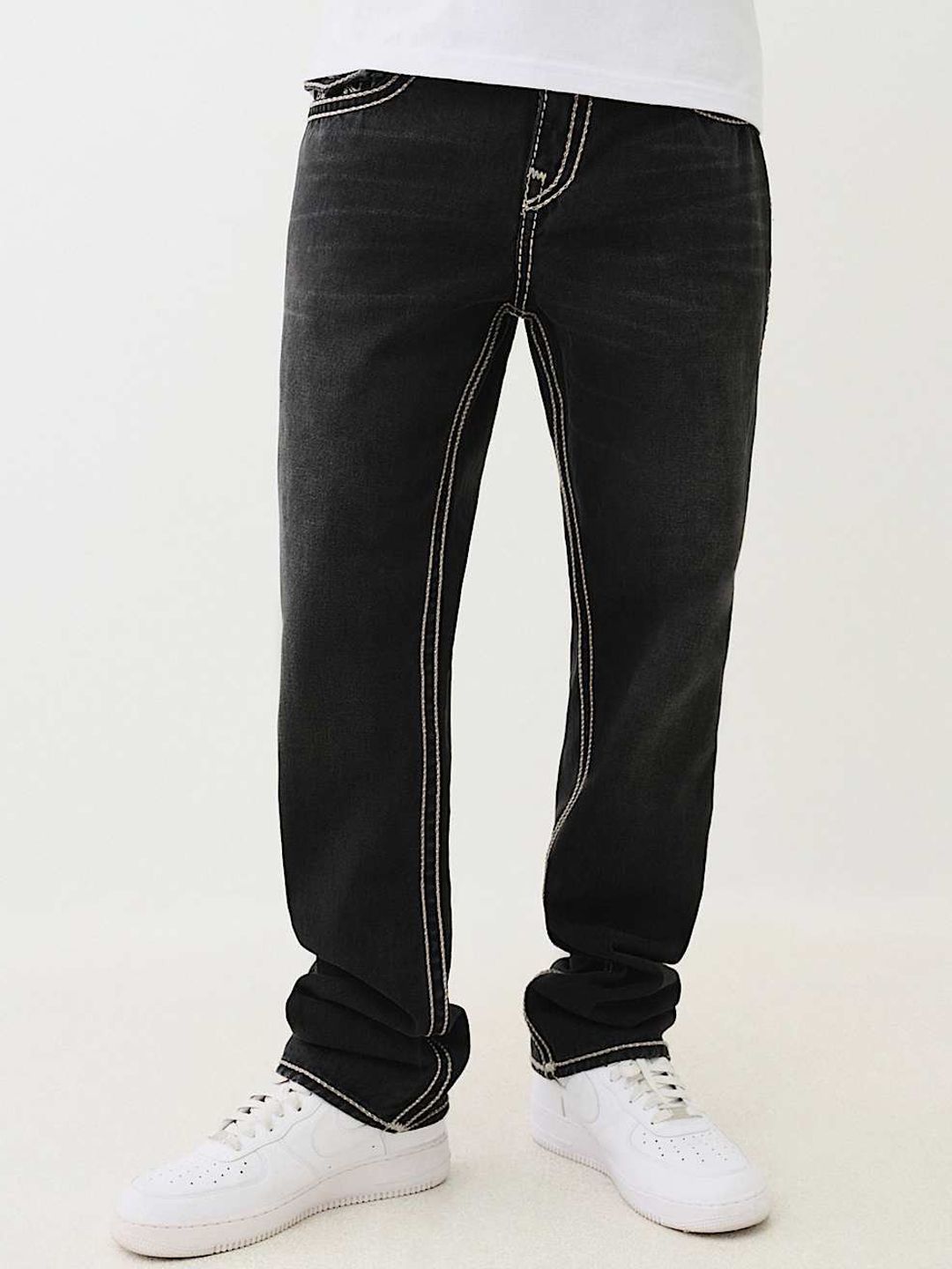 Buy True Religion Rope Stitch Ricky Straight Fit Mid Rise Washed