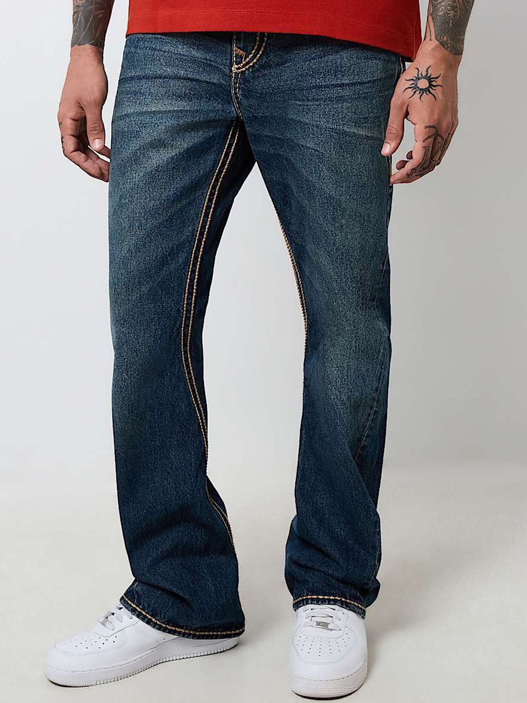 Buy True Religion Rope Stitch Joey Flare Fit Mid Rise Washed Jeans