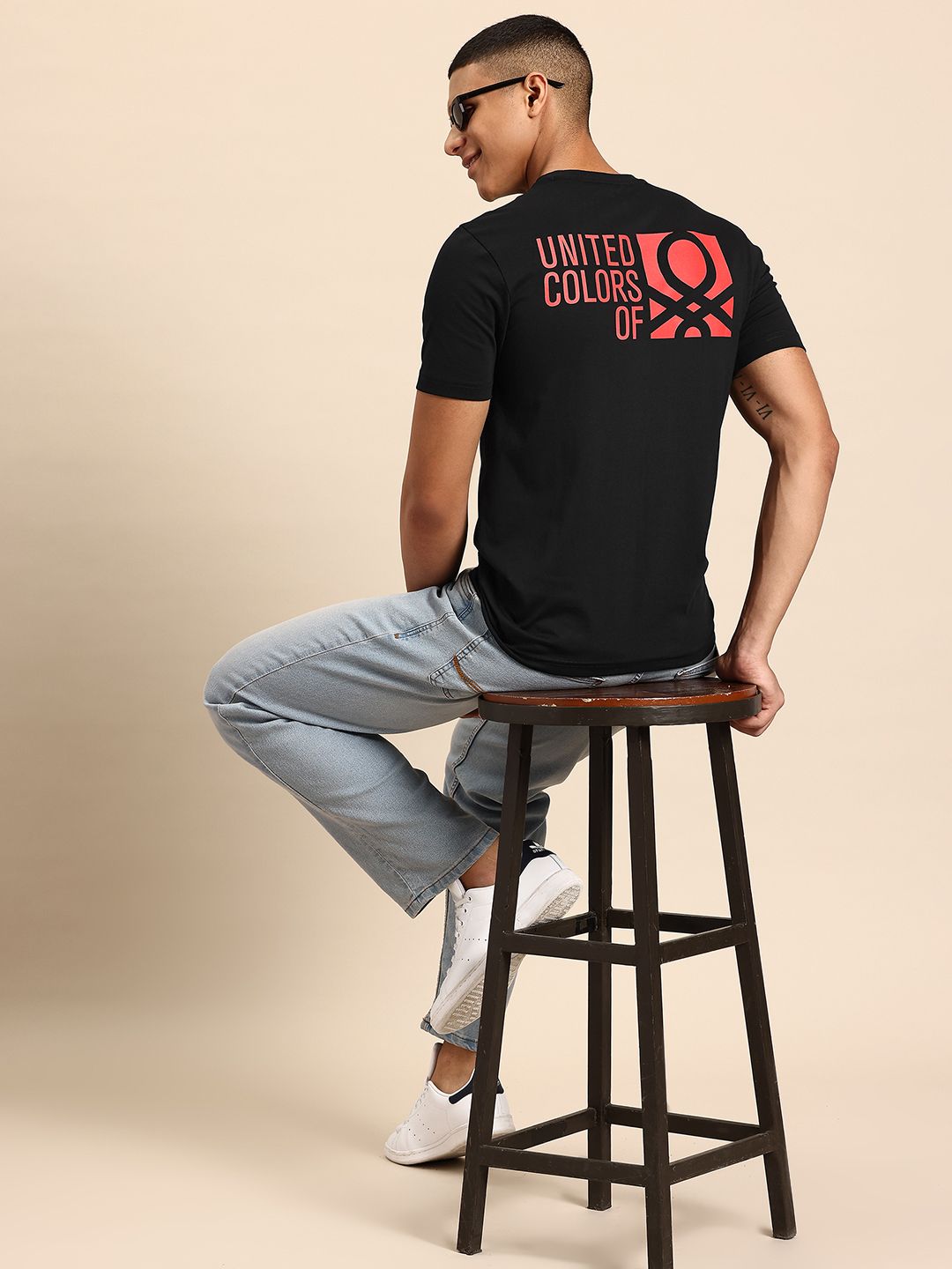 United Colors of Benetton Men Brand Logo Printed T-shirt