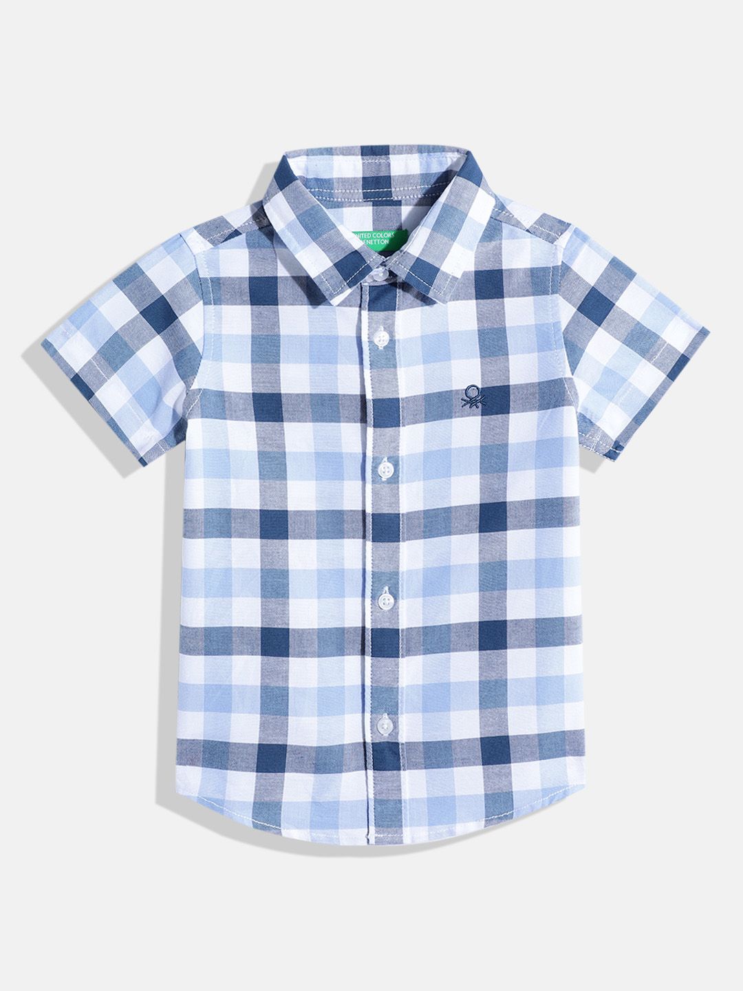 United Colors of Benetton Boys Checked Pure Cotton Shirt