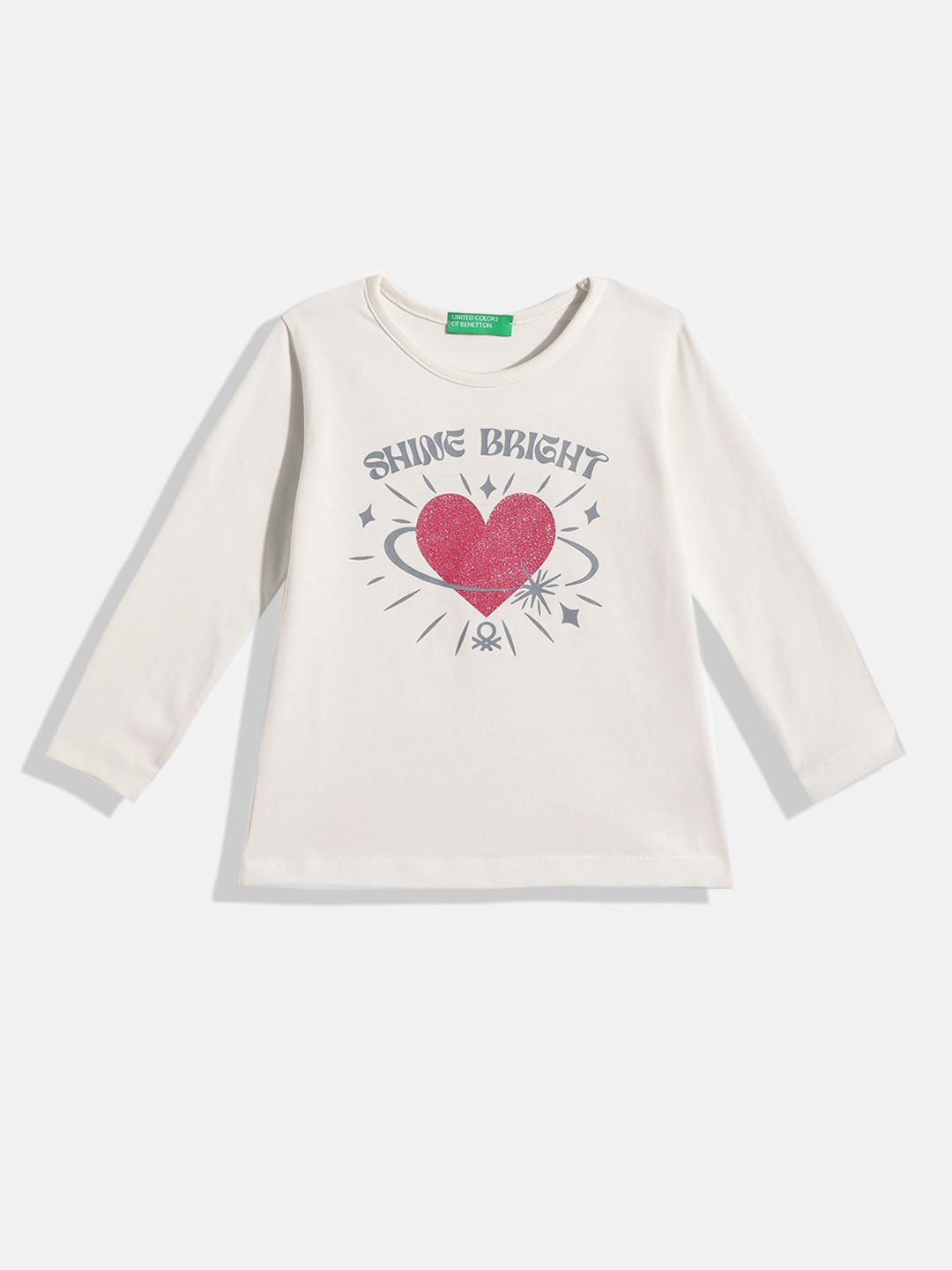 United Colors of Benetton Girls Typography Printed T-shirt