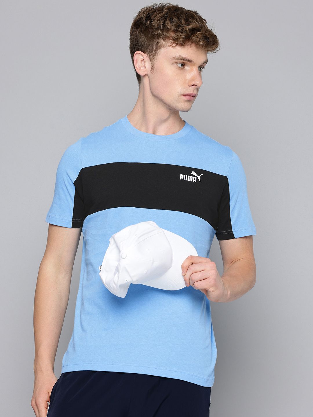 Puma Pure Cotton Colourblocked T-shirt