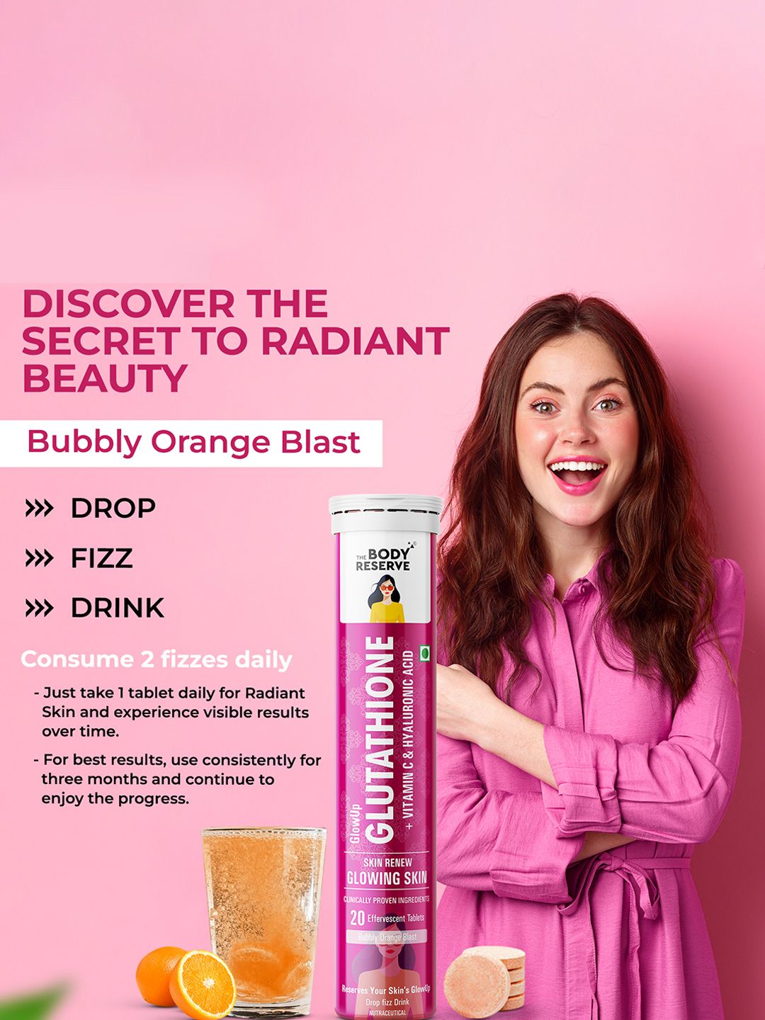 glutathione s transferase pull down HK Vitals Glutathione Tablets with Vitamin C for Skin Brightening main image 0