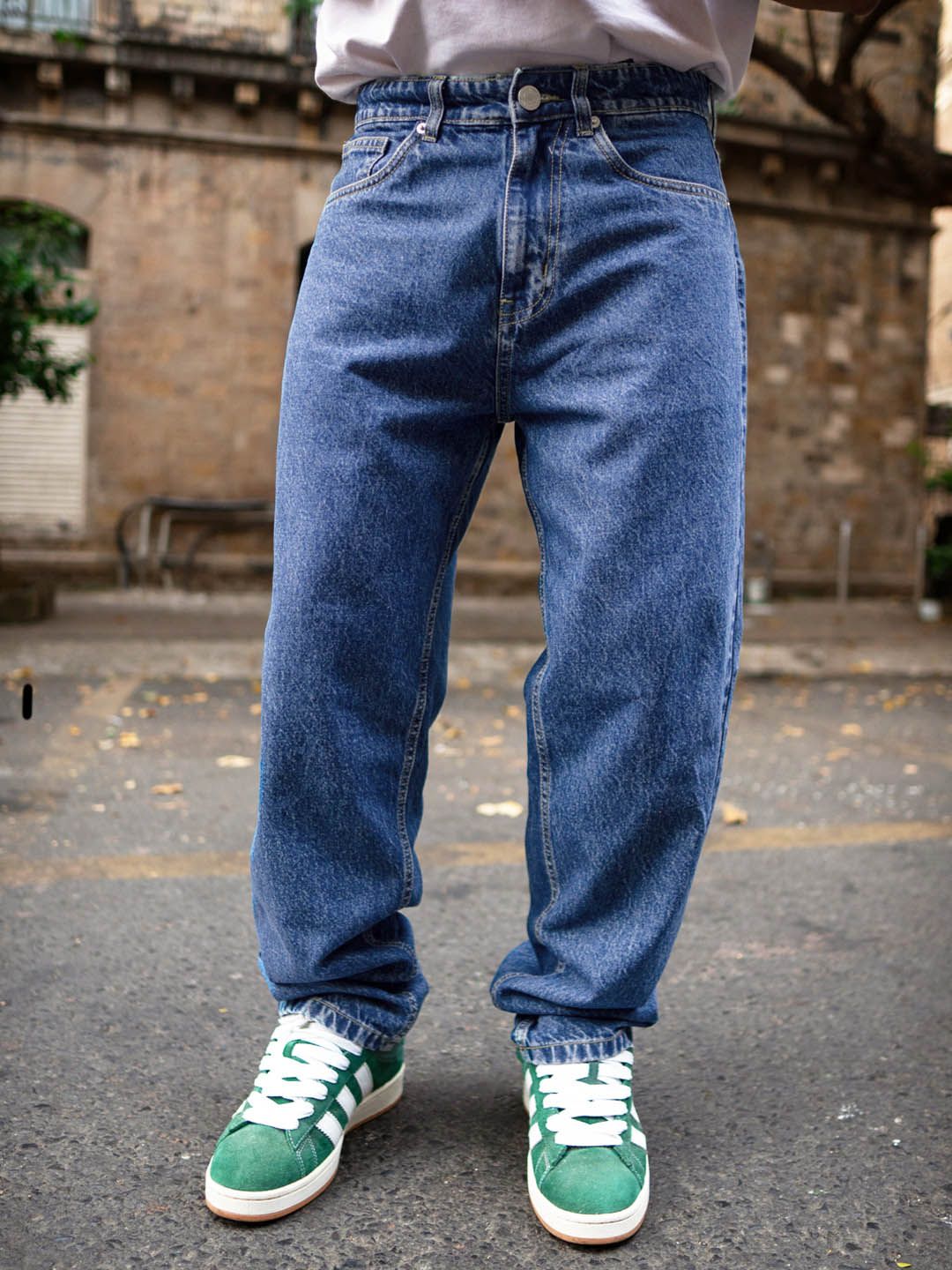 Powerlook Men Blue Baggy Fit Denim Jeans