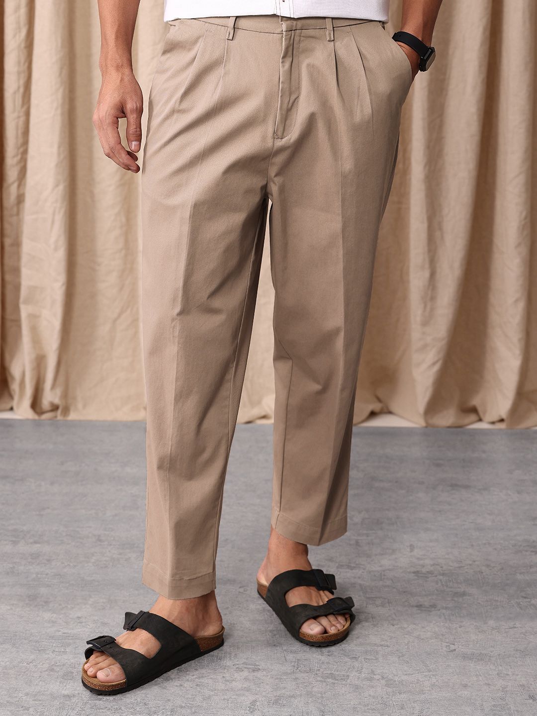 Buy Mr Bowerbird Men Oversized Elephant Ankle Pleated Trousers