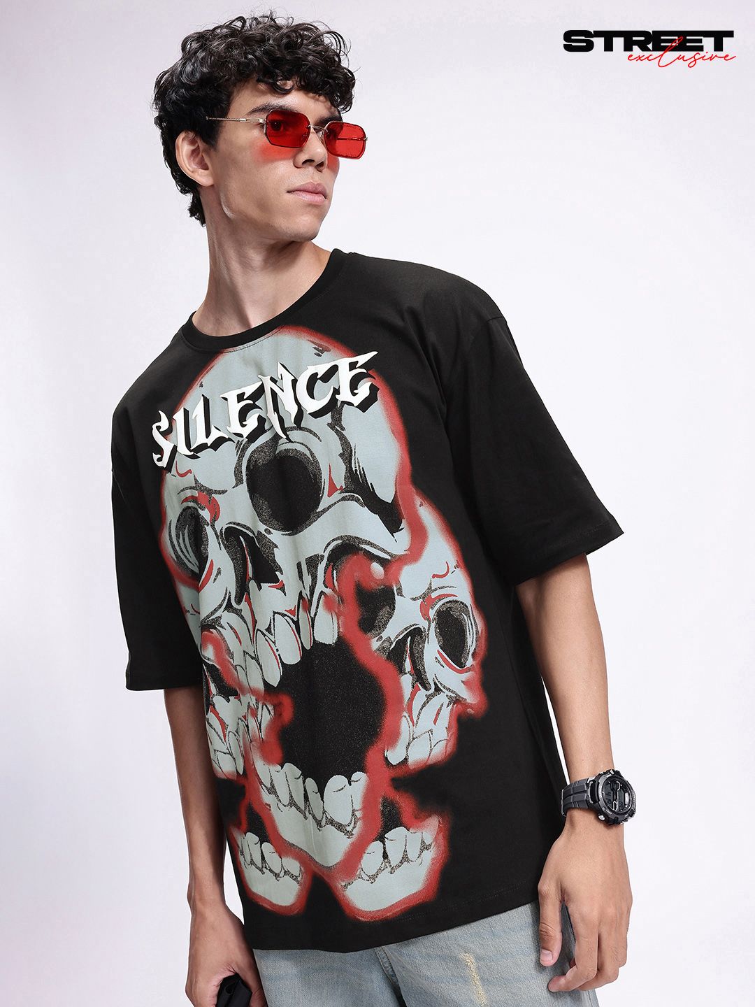 Buy Kook N Keech Oversized Fit Graphic Printed Pure Cotton T-shirt