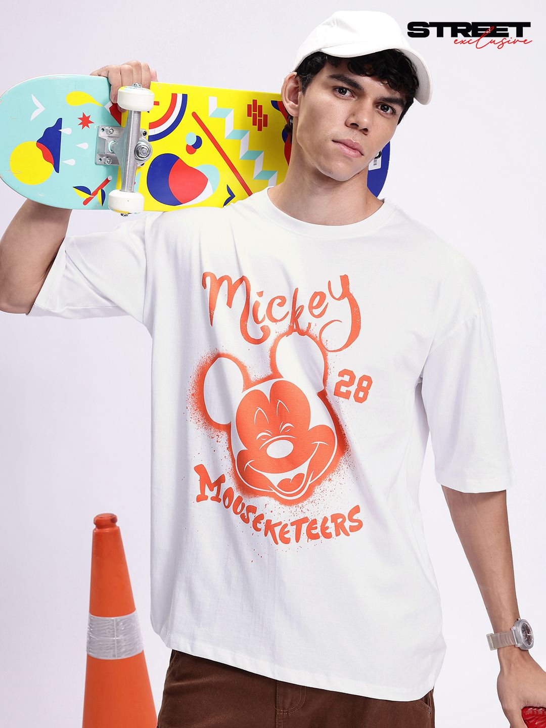Kook N Keech Disney Mickey Mouse Printed Pure Cotton Oversized T-shirt