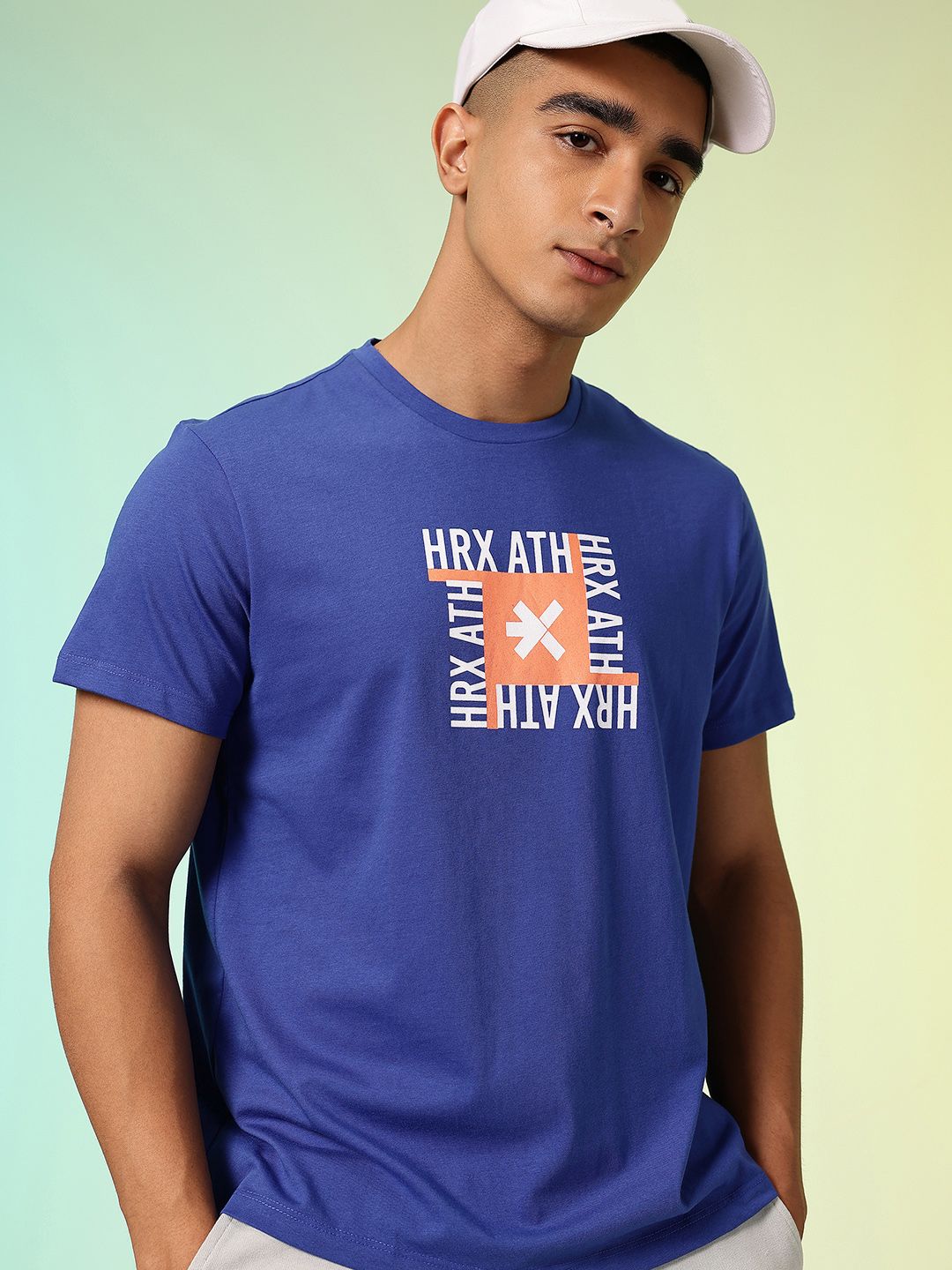 HRX by Hrithik Roshan Typography Printed Rapid Dry Training T-shirt