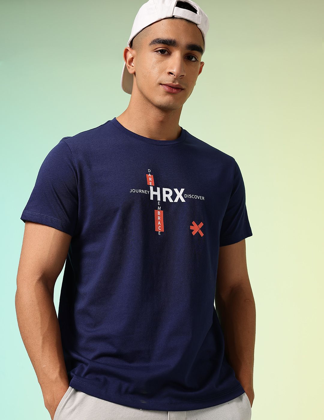 HRX by Hrithik Roshan Men Typography Printed Rapid-Dry Training T-shirt