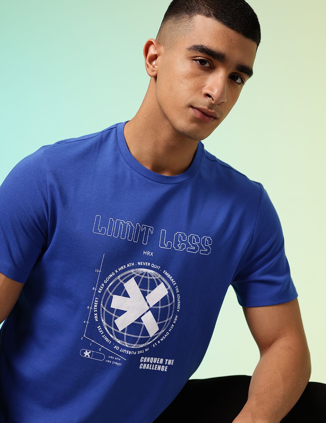 HRX by Hrithik Roshan Men Typography Printed Rapid-Dry Training T-shirt