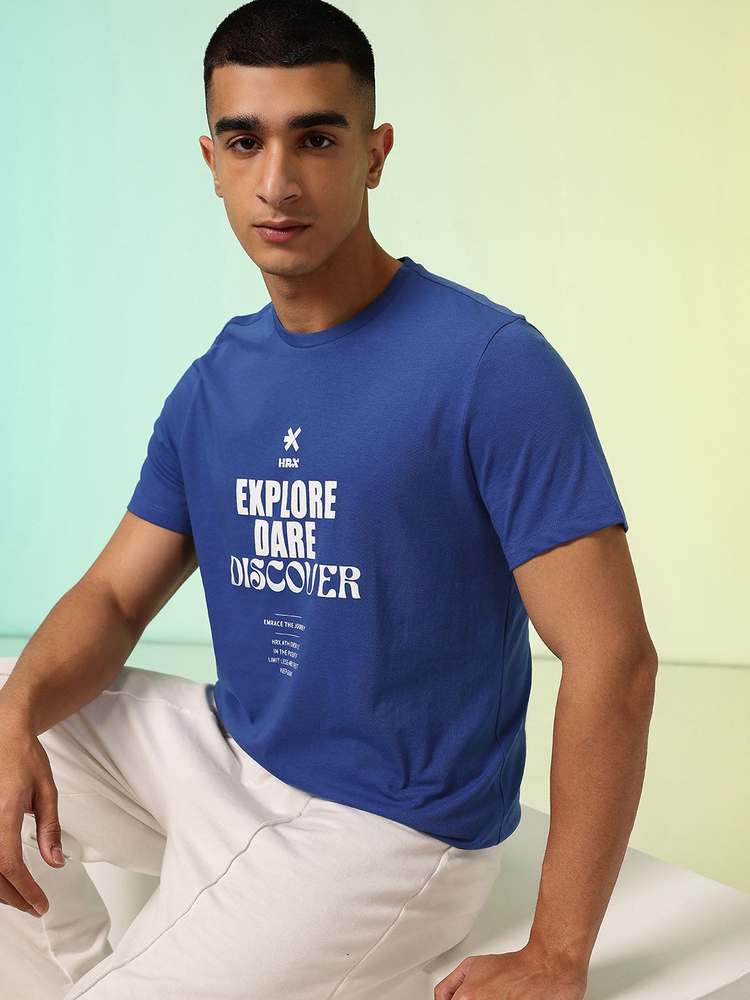 HRX by Hrithik Roshan Men Typography Printed Rapid-Dry Training T-shirt