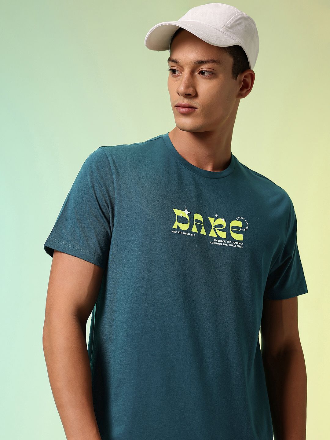 HRX by Hrithik Roshan Men Typography Printed Rapid Dry Training T-shirt