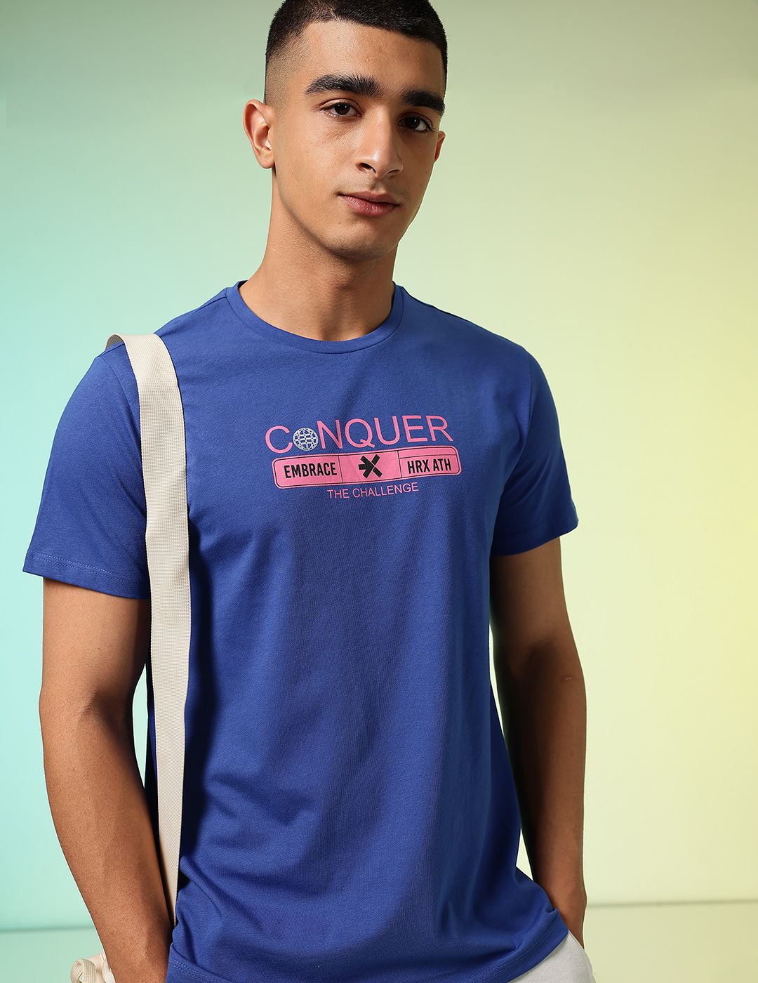 HRX by Hrithik Roshan Men Typography Printed Rapid-Dry Training T-shirt