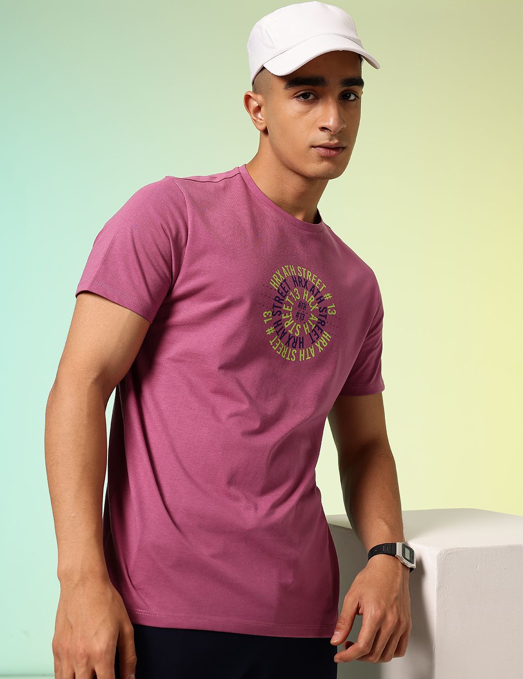 HRX by Hrithik Roshan Men Typography Printed Rapid-Dry Training T-shirt