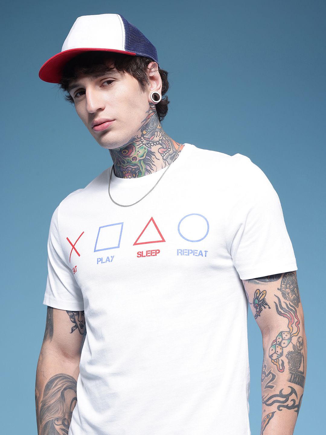 HERE&NOW Graphic Printed Pure Cotton T-shirt