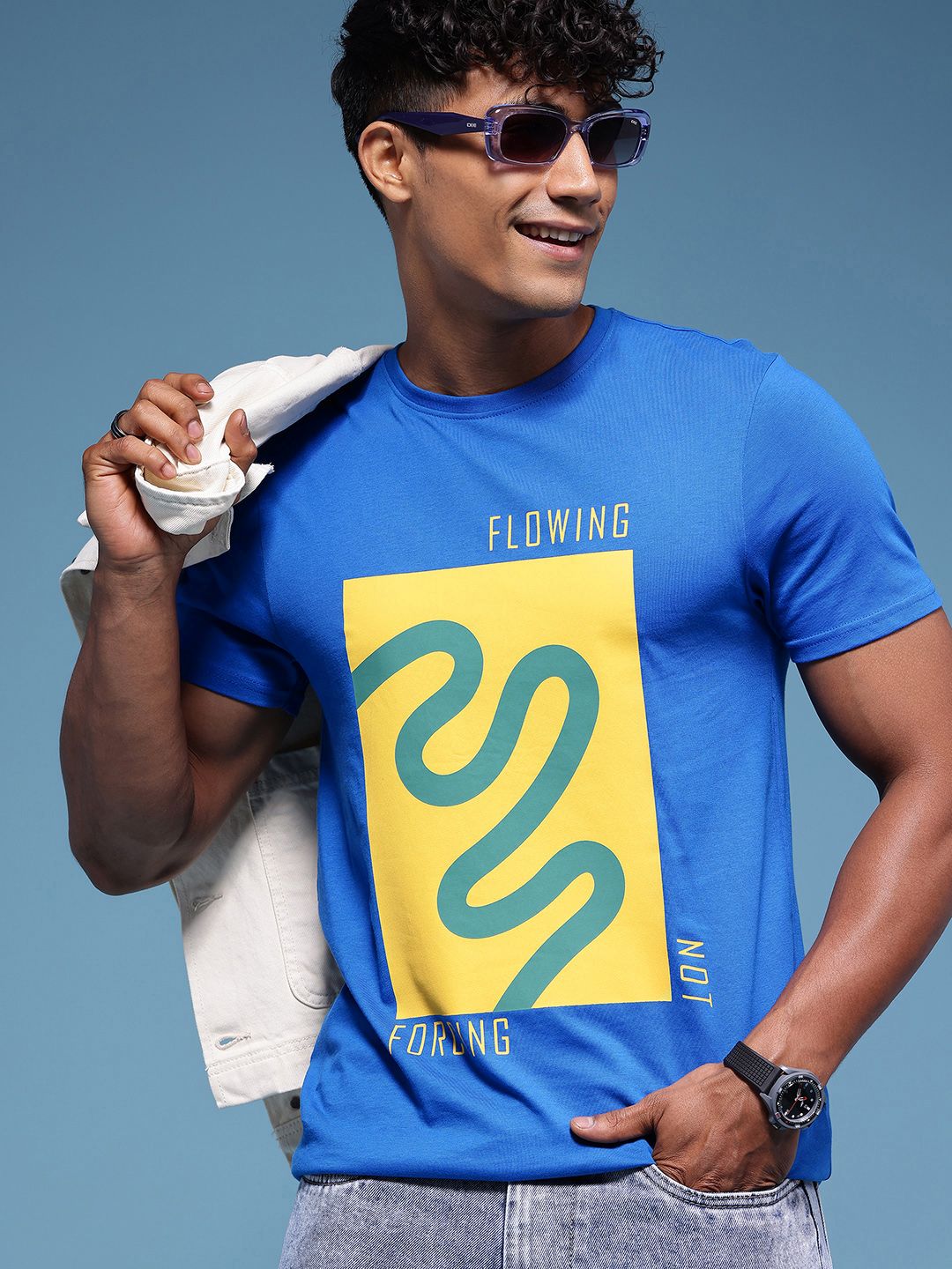 HERE&NOW Printed Pure Cotton T-shirt