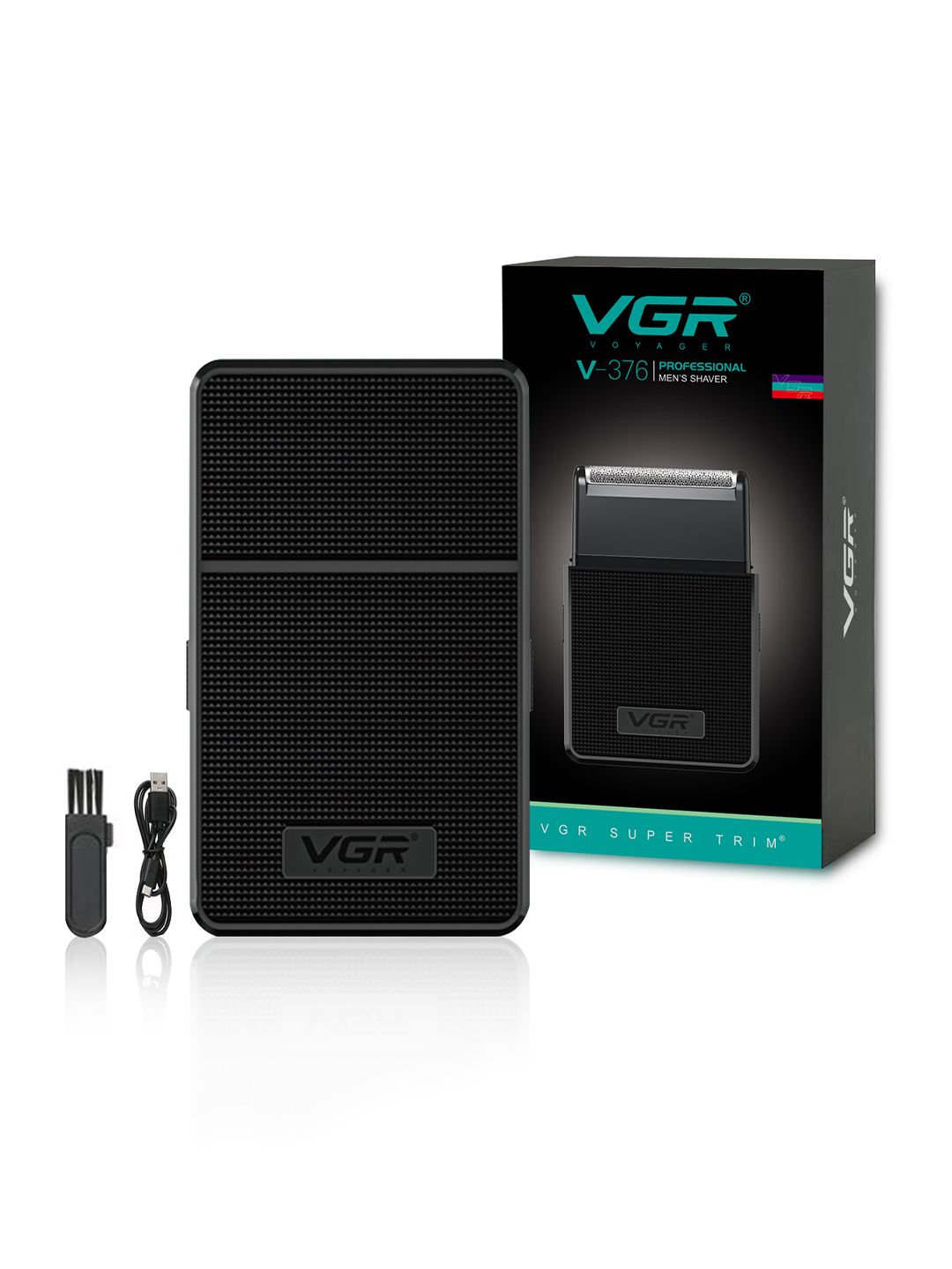 VGR V-376 Professional Rechargeable Electric Ultra-Thin Shaver - Black