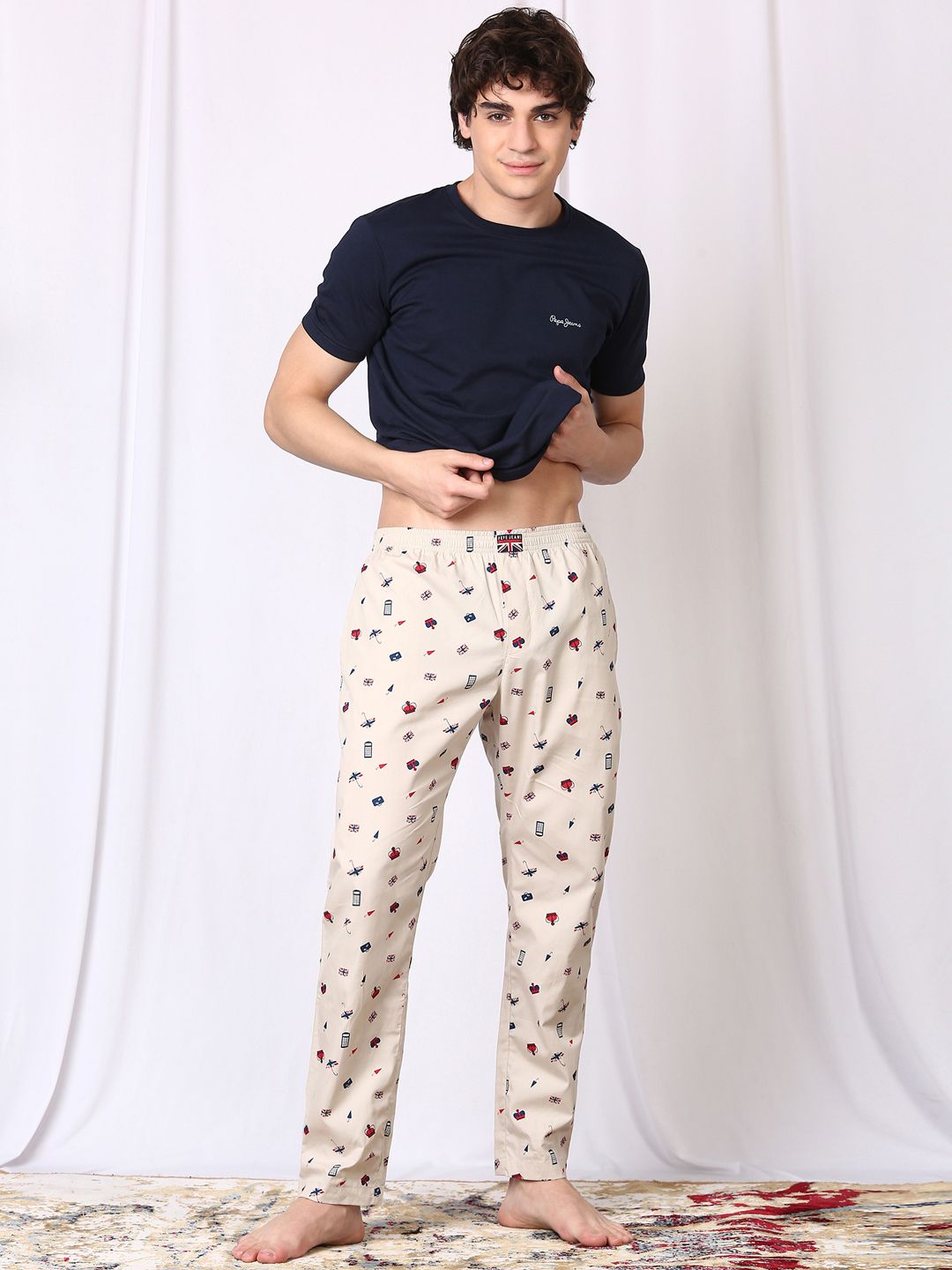 Pepe Jeans Printed Cotton Lounge Pants