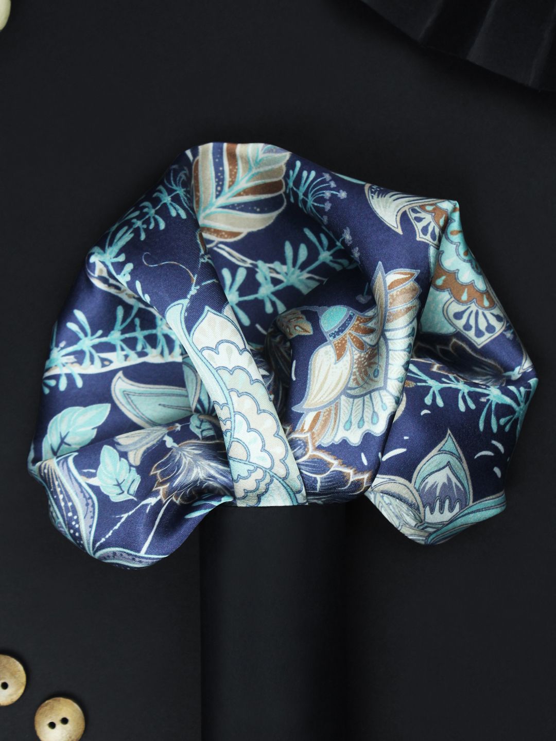 House of Pataudi Floral Elegance Printed Pocket Squares