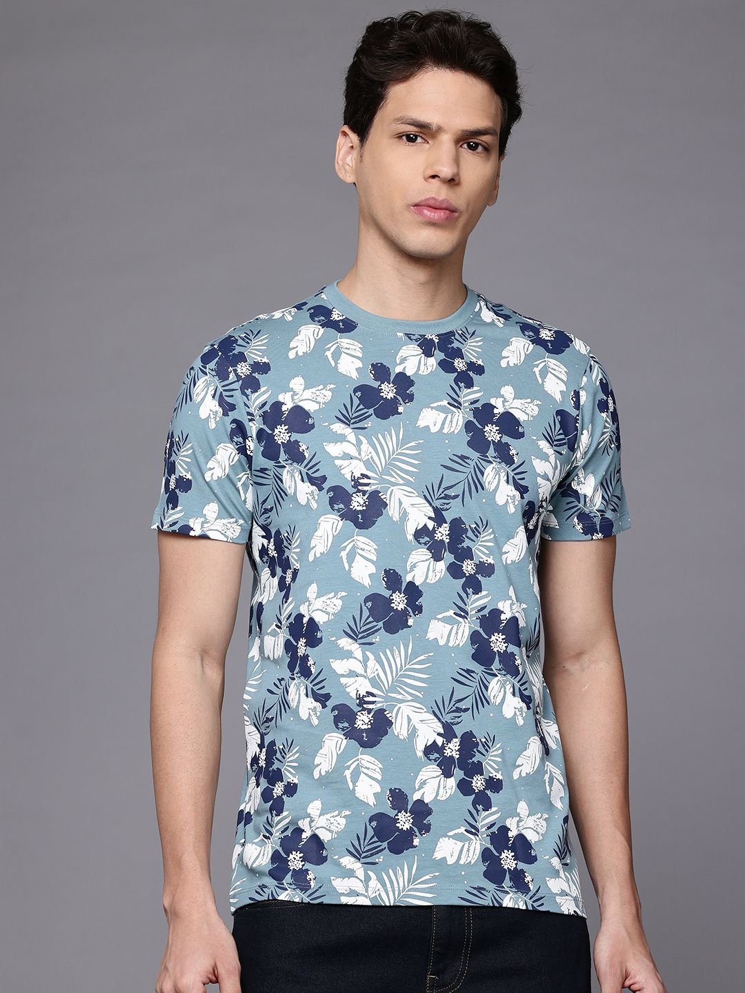 Allen Solly Men Floral Printed Pure Cotton T-shirt