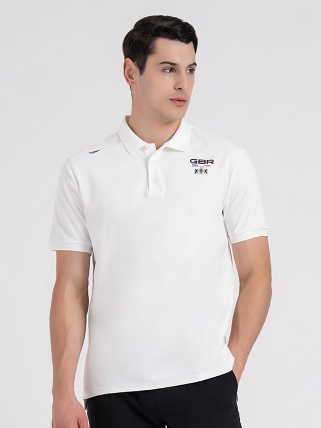 Red Tape Men Printed High Stretch Polyester Athleisure Polo T-Shirt